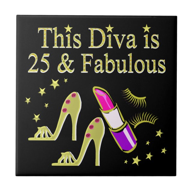 GOLD 25 UND FABULOUS DIVA-DESIGN FLIESE (Vorderseite)
