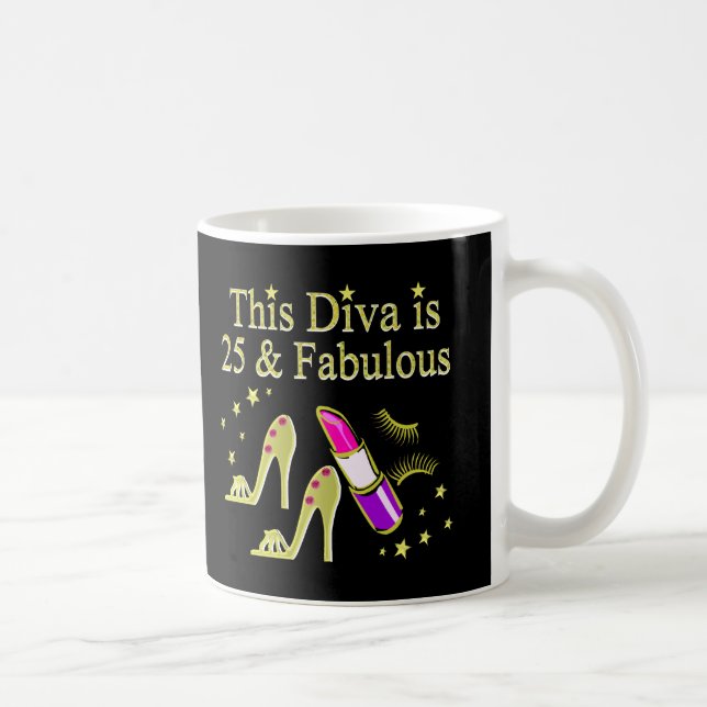 GOLD 25 UND FABULOUS DIVA-DESIGN KAFFEETASSE (Rechts)