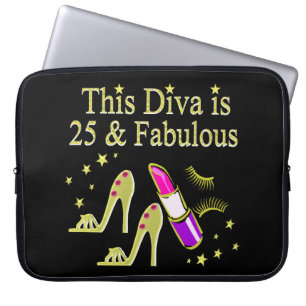 GOLD 25 UND FABULOUS DIVA-DESIGN LAPTOPSCHUTZHÜLLE