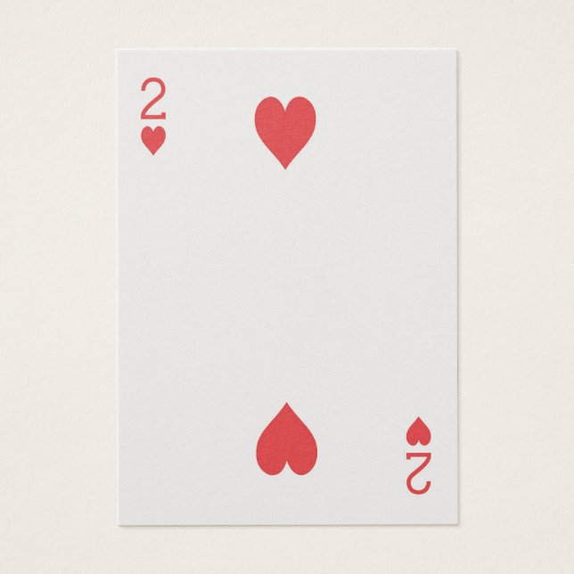 Gold 2 des coeurs Las Vegas Mariage Playing Card (Devant)