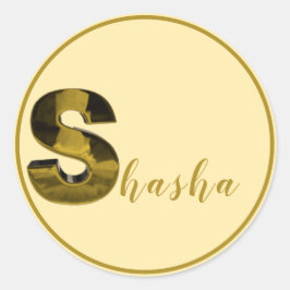 Gold 3D Letter S Stickers