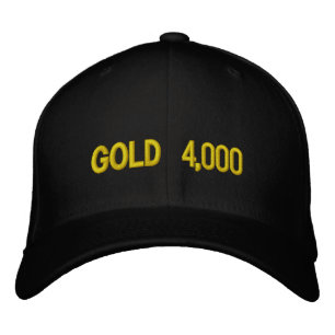 Gold 4.000 Dollar Marktfest Bestickte Baseballkappe