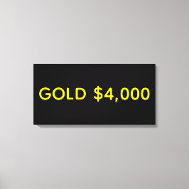 Gold 4.000 Dollar Marktfest Leinwanddruck