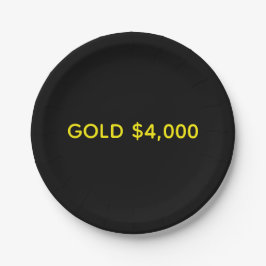 Gold 4.000 Dollar Marktfest Pappteller