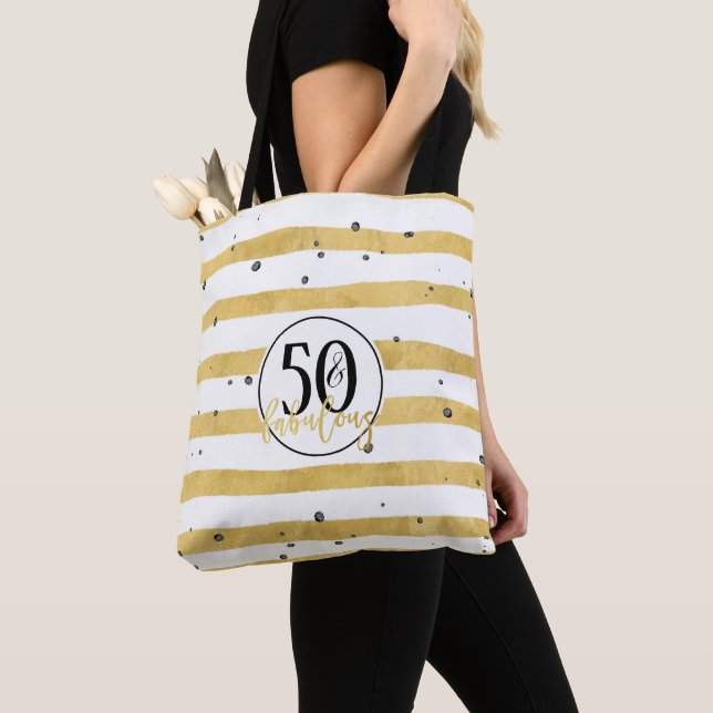 Gold 50 & Fabulous Confetti Tote Bag Tasche (Von Nahem)