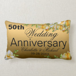 Gold 50. Hochzeitstag Lendenkissen