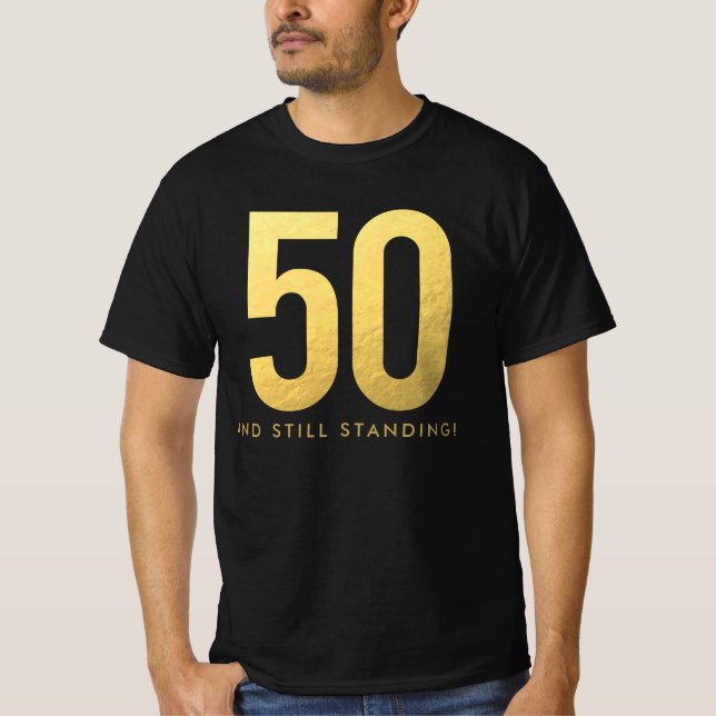 Gold 50. Hochzeitstag Party T-Shirt (Vorderseite)