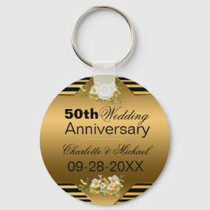 Gold 50. Hochzeitstag Schlüsselanhänger
