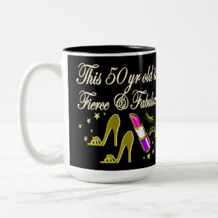 GOLD 50 UND FABULOUS DIVA-DESIGN ZWEIFARBIGE TASSE
