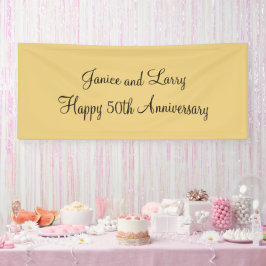 Gold 50th Wedding Anniversary Custom Banner