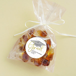 Gold Abschluss Script Benutzerfreundlichkeit Runder Aufkleber