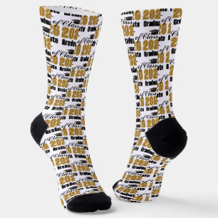 Gold Absolventenklasse 2026 Abschlussfeier Socken