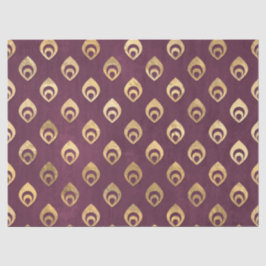Gold Abstrakte Droplets für Lila Decoupage Seidenpapier
