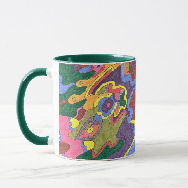 "Gold" Abstrakte Kunst Tasse (Links)