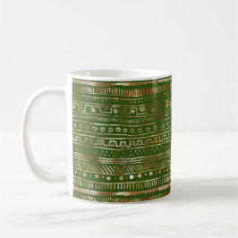 Gold Abstraktes Design Deep Hunter Green Hübsch Kaffeetasse