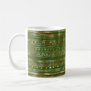 Gold Abstraktes Design Deep Hunter Green Hübsch Kaffeetasse