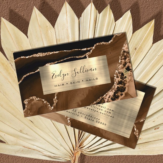 Gold Agate Business Card Visitenkarte (Von Creator hochgeladen)