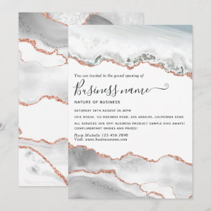 Gold Agate Grand Opening Einladung von White and R