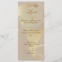Gold-Alkohol-Tinte Elegantes flaches Menü