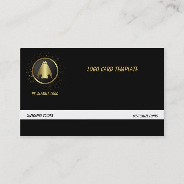 Gold Alte Owl Logo-Visitenkarte Visitenkarte (Vorderseite)