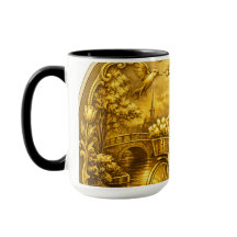 Gold Amsterdam Arched Bridges Charm