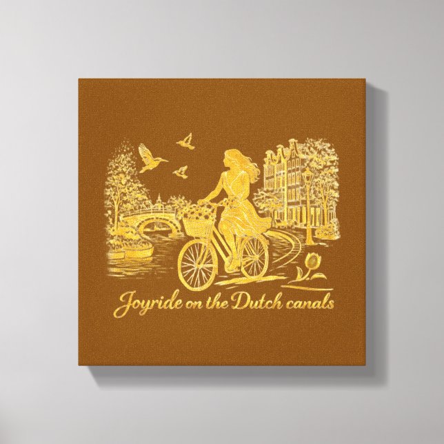 Gold Amsterdam Bögen Charm Leinwanddruck (Vorderseite)