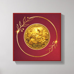 Gold Amsterdam Bögen Charm Leinwanddruck