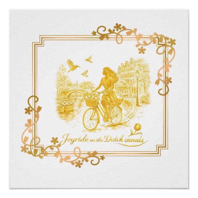 Gold Amsterdam Bögen Charm Poster (Vorderseite)