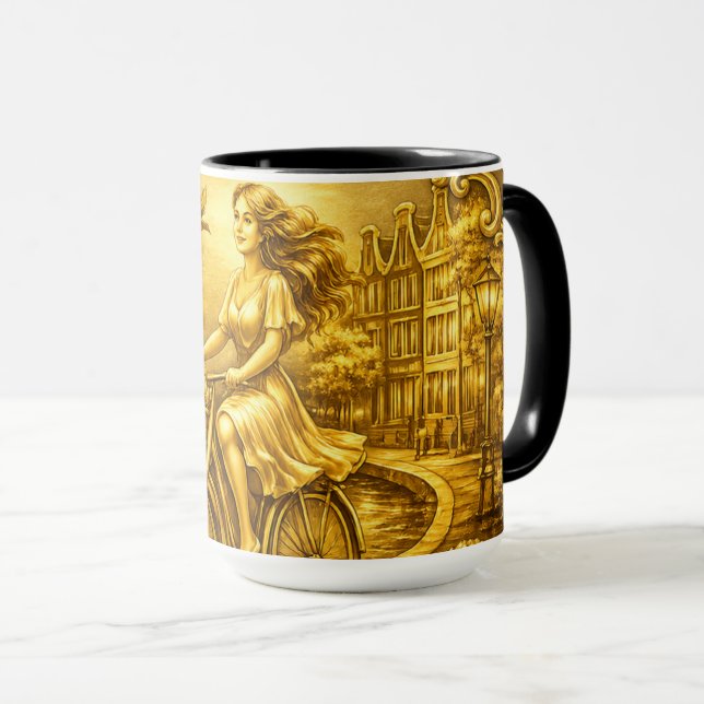 Gold Amsterdam Bögen Charm Tasse (VorderseiteRechts)