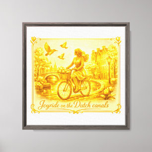 Gold Amsterdam Bogenbrücken Charme Leinwanddruck