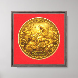 Gold Amsterdam Bogenbrücken Charme Leinwanddruck