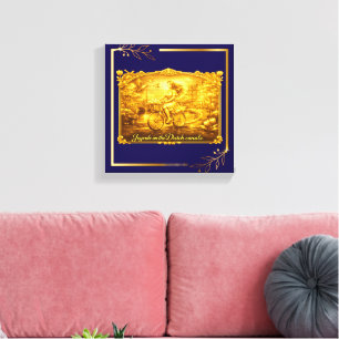 Gold Amsterdam Bogenbrücken Charme Leinwanddruck