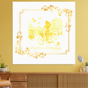 Gold Amsterdam Bogenbrücken Charme Leinwanddruck