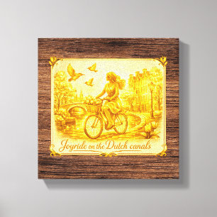 Gold Amsterdam Gebogene Brücken Charme Leinwanddru Leinwanddruck