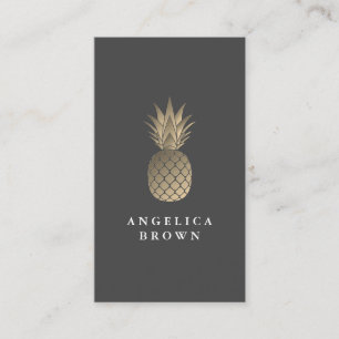 Gold Ananas-Visitenkarte Visitenkarte