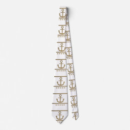 gold anchor on  white background krawatte