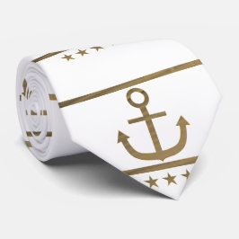 gold anchor on white background krawatte