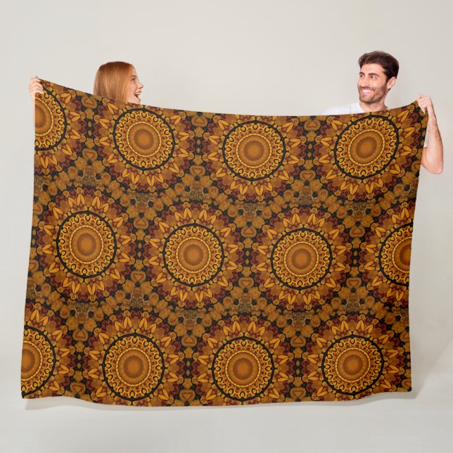 Gold and Brown Fleece Blanket (Beispiel)