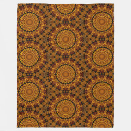 Gold and Brown Fleece Blanket