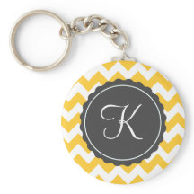 Gold and Gray Zig Zag Custom Initial