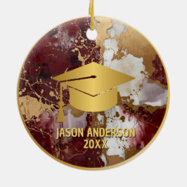 Gold and Maroon Custom Graduation Ornament