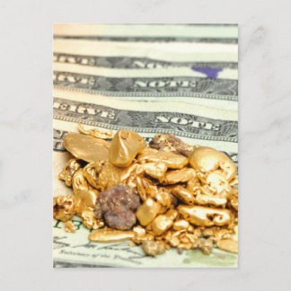 Gold And Money Postkarte