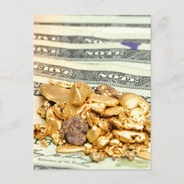 Gold And Money Postkarte (Vorderseite)