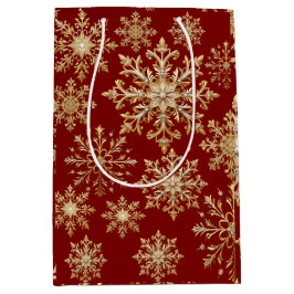 Gold and Red Gift Bag Mittlere Geschenktüte