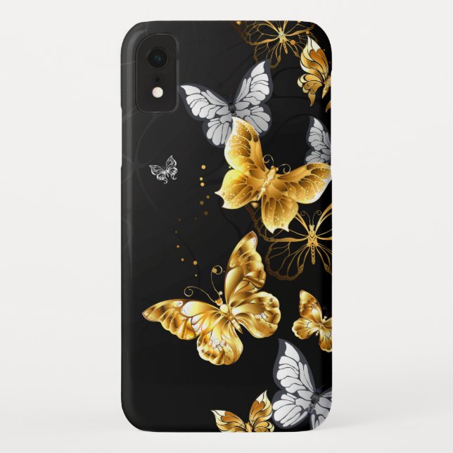 Gold and white butterflies Case-Mate iPhone hülle (Rückseite)