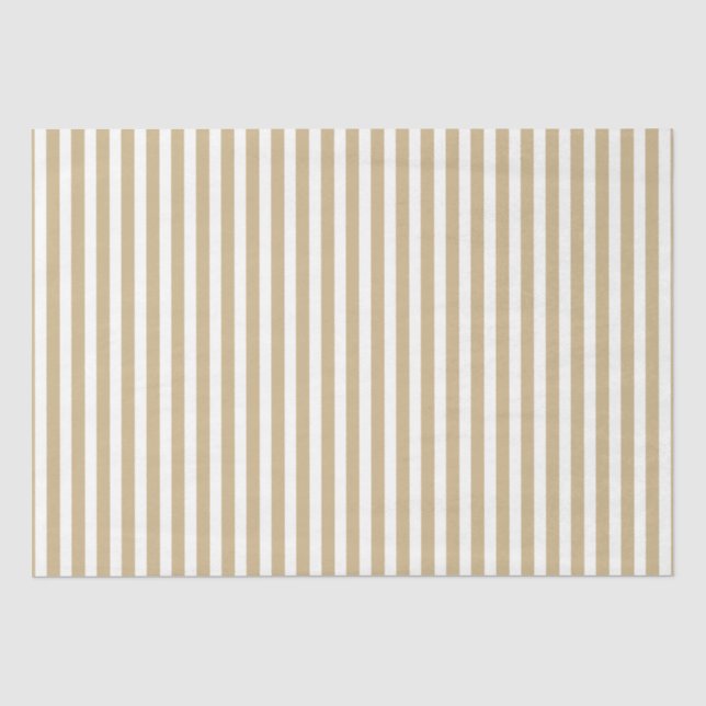 Gold and White Christmas Candy Cane Stripes Seidenpapier (Vorderseite)