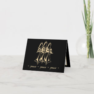 Gold Angel sur la carte de vacances Black Peace