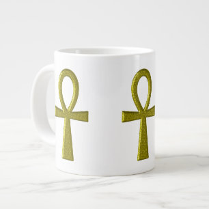 Gold Ankh Jumbo Tasse