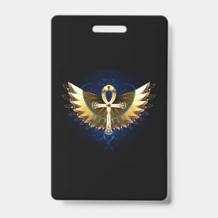 Gold Ankh mit Wings Ausweis