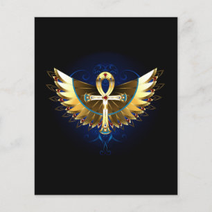 Gold Ankh mit Wings Flyer